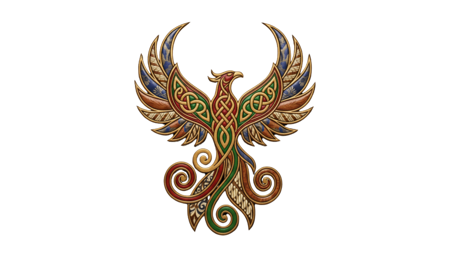 Celtic Batik Phoenix emblem
